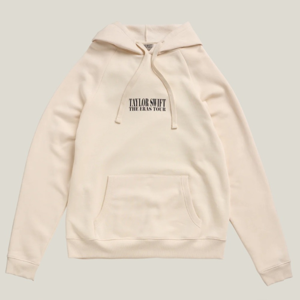 Cream Hoodie with Tour Print